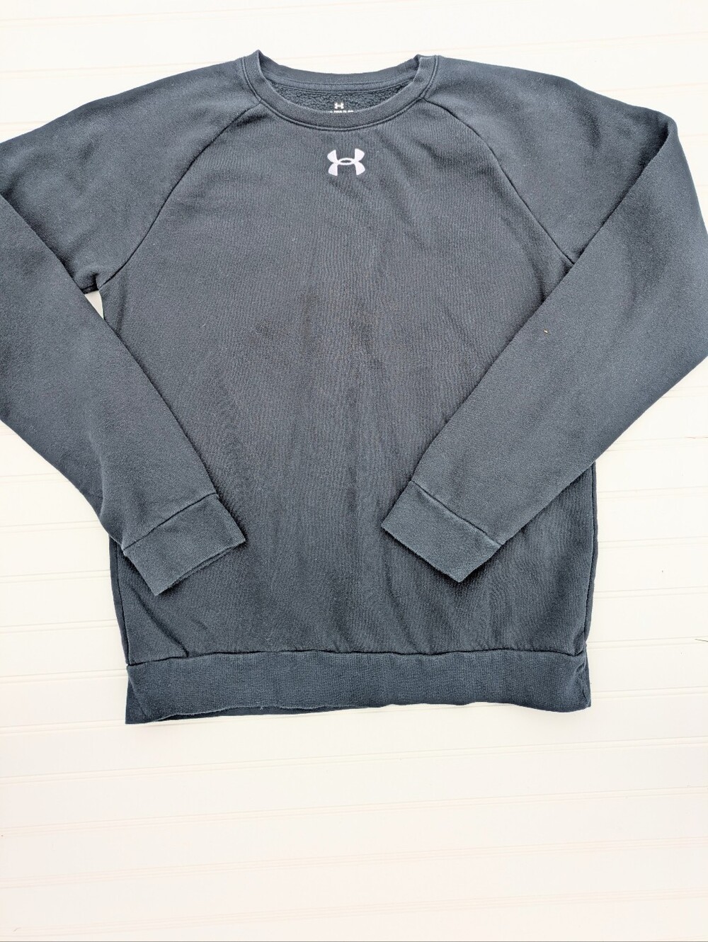 Under Armour Black Crewneck Sweatshirt Embroidered Logo